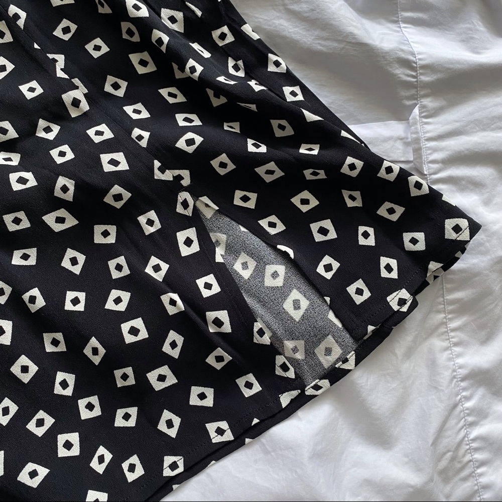 & Other Stories Black Squares Mini Skirt